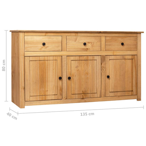 Rustika Rowe -  Sideboard 135x40x80 cm Solid Pinewood Panama Range